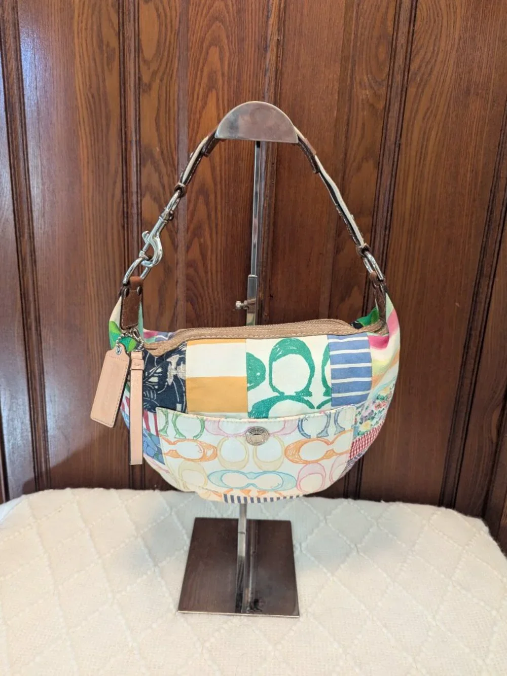 Coach Vintage Y2K Hamptons Hobo Patchwork Shoulder Bag Style 10441